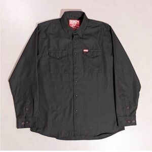 Dixxon Flannel Co. The Outlaw Black Snap Button Long Sleeve Shirt Men's Large